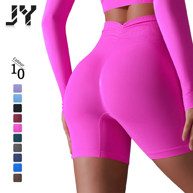 Summer New Arrival Summer Seamless Gym Shorts for Women High Waist Compression Workout Short Tights OEM Gym Wear Supplier