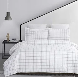 Yarn Dyed French Linen Bedding Sets Customized Yarn Dyed Designs Bed Sheet Set