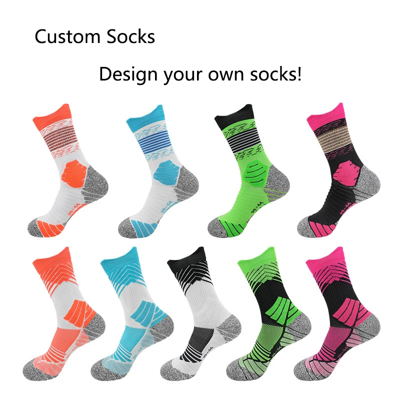 New Design High Quality Cotton Socks Towel Bottom Crew Basketball Men Sport Socks Gym Socks Custom Logo