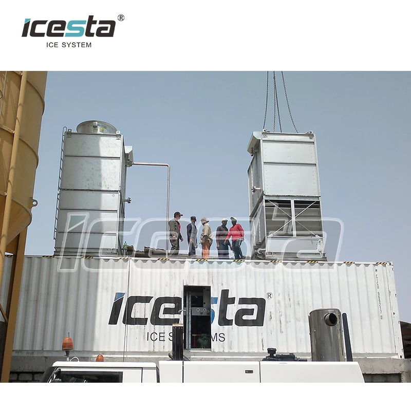 ICESTA Ice Systems 20t 40t 60t concrete cooling ice plant for Middle East Selling well products