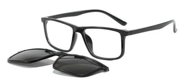 Unisex 2-in-1 Clip-On Magnet Sunglasses Factory Direct Optical Polarized Sun Glasses Frames Fashion Eyeglasses