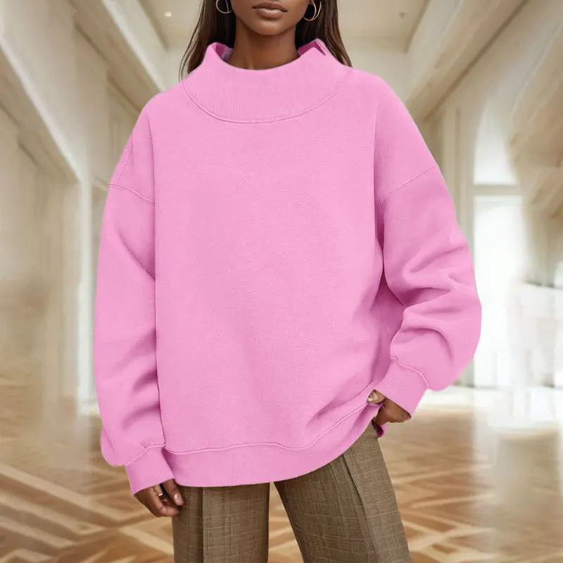 Nuesafe Custom Sweater Sublimation Oversized Sweatshirt Custom Logo Clothing Blank Cross Shoulder Stand Collar Sweatshirts