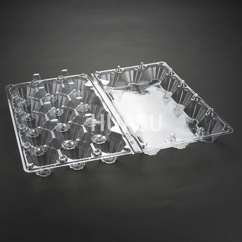 Wholesale Chicken Egg Holder Clamshell Chicken Egg Tray Transparent Plastic 6 8 12 15 16 30 Holes PET Agriculture