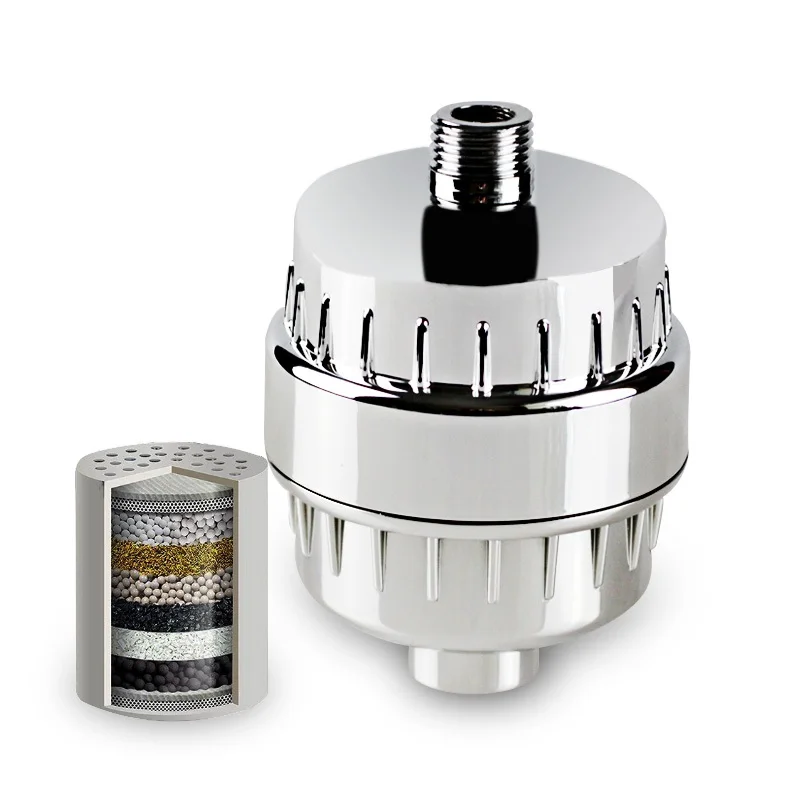 Puretall 15 Stage Shower Water Filter with Carbon KDF for Hard Water