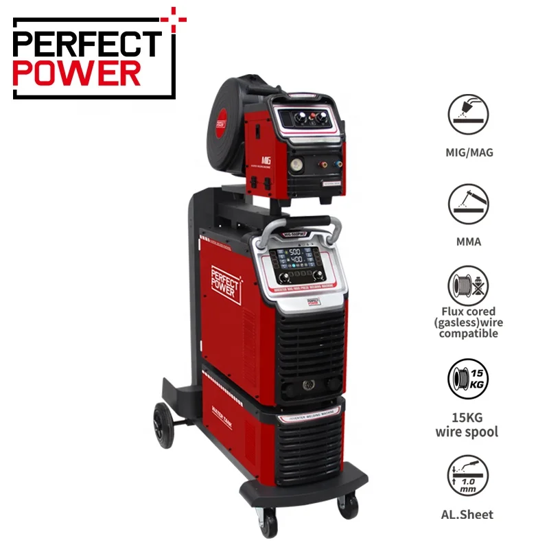 Heavy industrial double pulse mig mag welding machine professional aluminium MIG welding machine 500A 380V Other Arc Welders