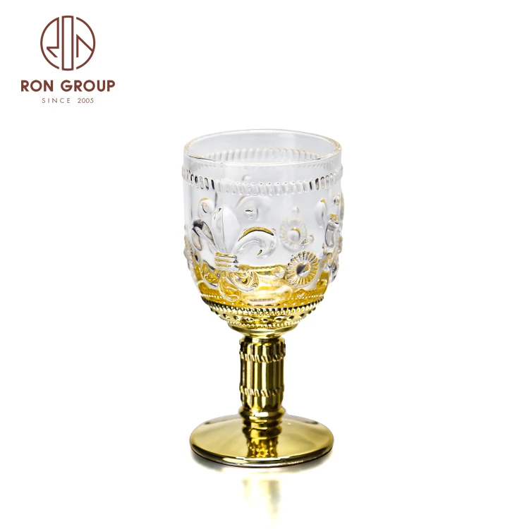 High Quality Large Unbreakable Vintage Tritan Glassware Cup Glasses Set Stemless Goblet Wine Glass for Wedding Use
