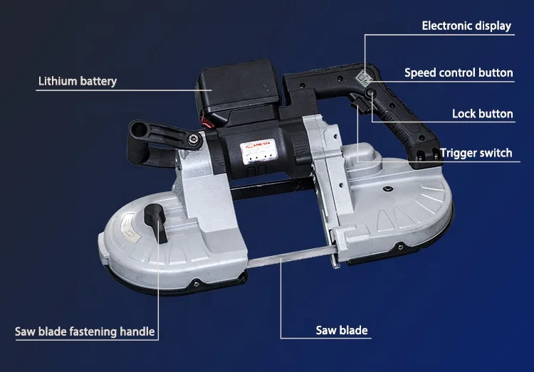 Портативная ленточная мини-пила для резки металла из ПВХ