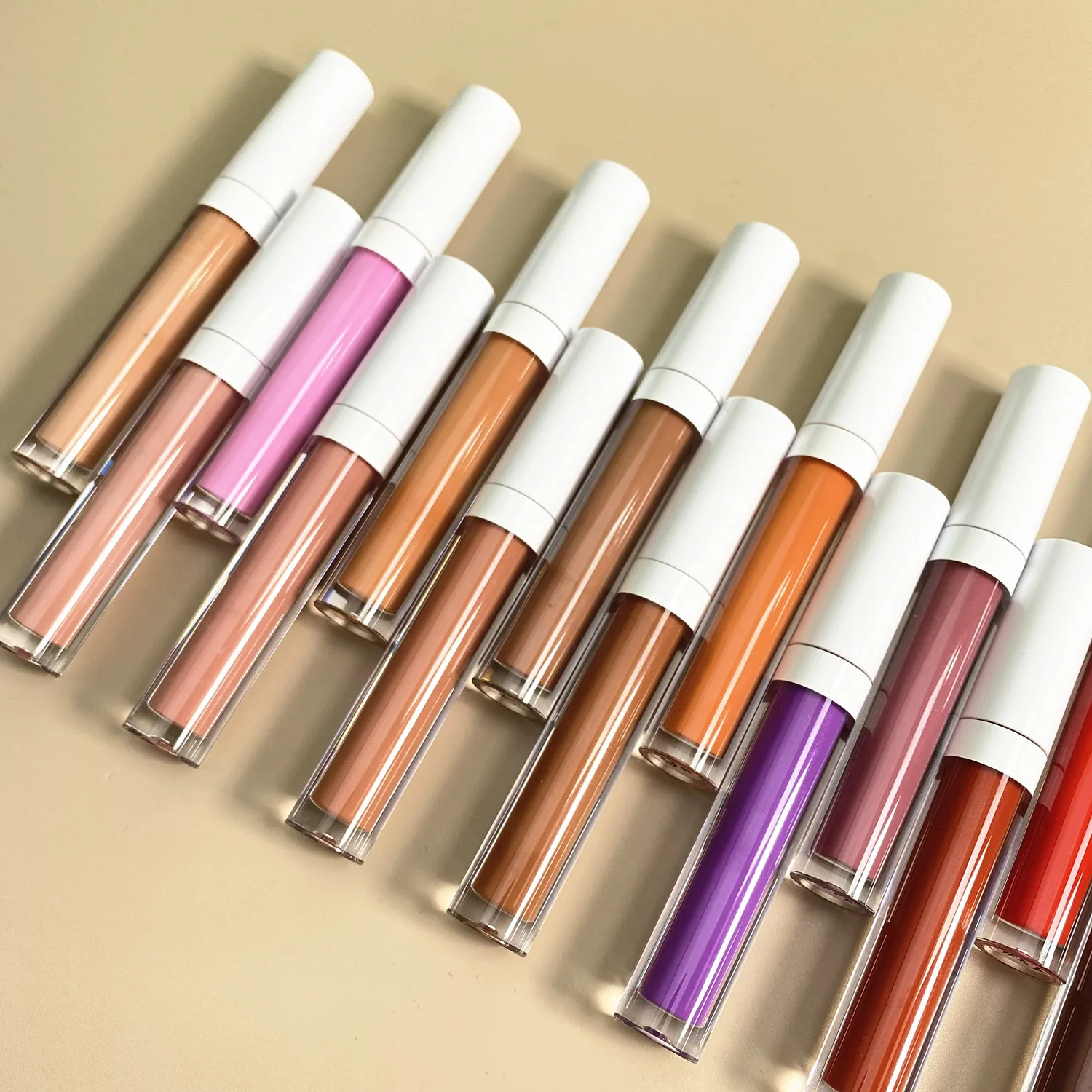The Hottest Selling 30 Colors Natural Nude Plastic Tube Liquid Lipstick High Pigment Waterproof Liquid Lipgloss For Daily Life