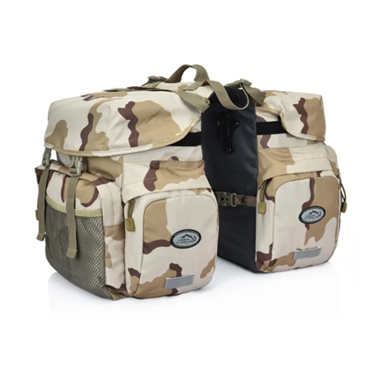 Waterproof Large Capacity Bicycle Pannier Rear Rack Saddle Bag with Reflective Strips for Cycling