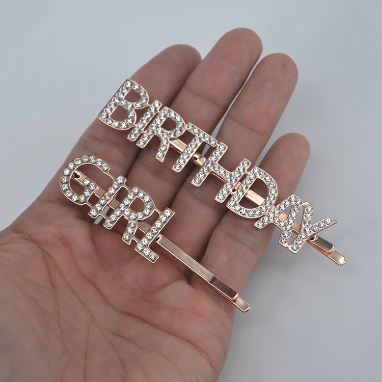 
Glitter Rhinestone Custom Personalised Letter Name Hair Clip Hair Pin 