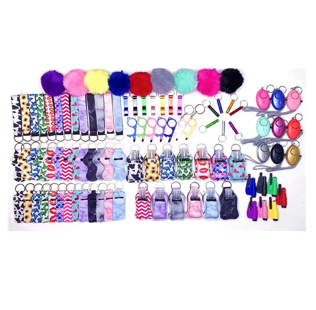 in stock woman safety self defense accessories products self defense keychain set