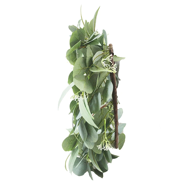 supplies wholesale spring wreath with seeds floral front door hello gift package artificial silver dollar eucalyptus wreath