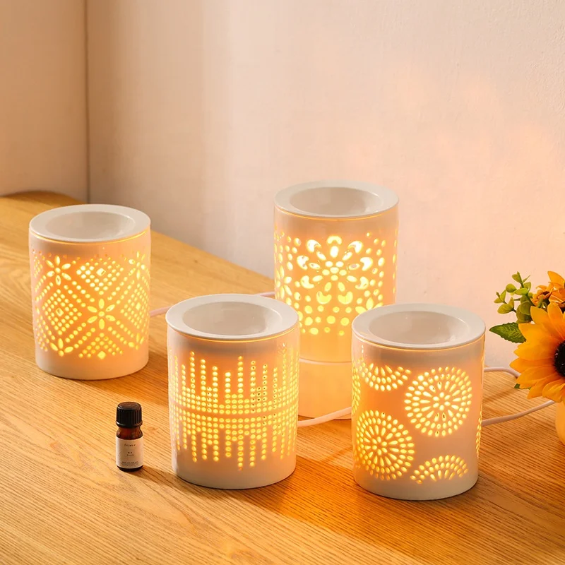 Wax Melts yuyang Warmer Cubes Pottery Essential Electric Ceramic Wax burner Melt Wax Heater for Wedding Spa and Aromatherapy