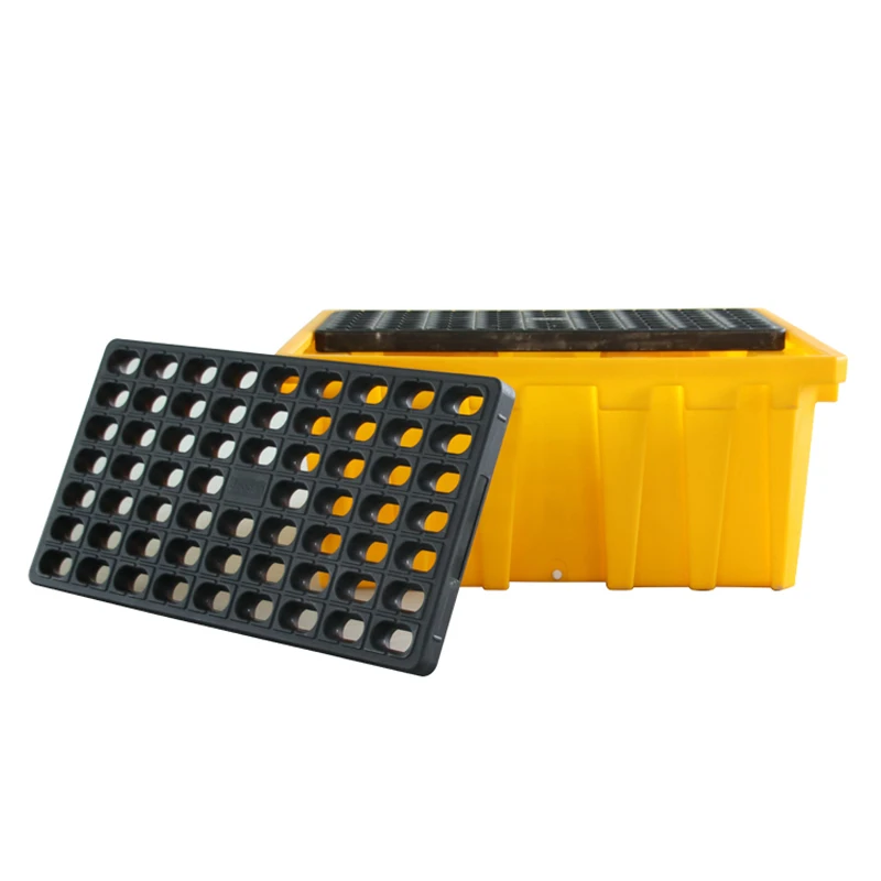 Chinese manufacturing detachable 4 drum Plastic spill pallet