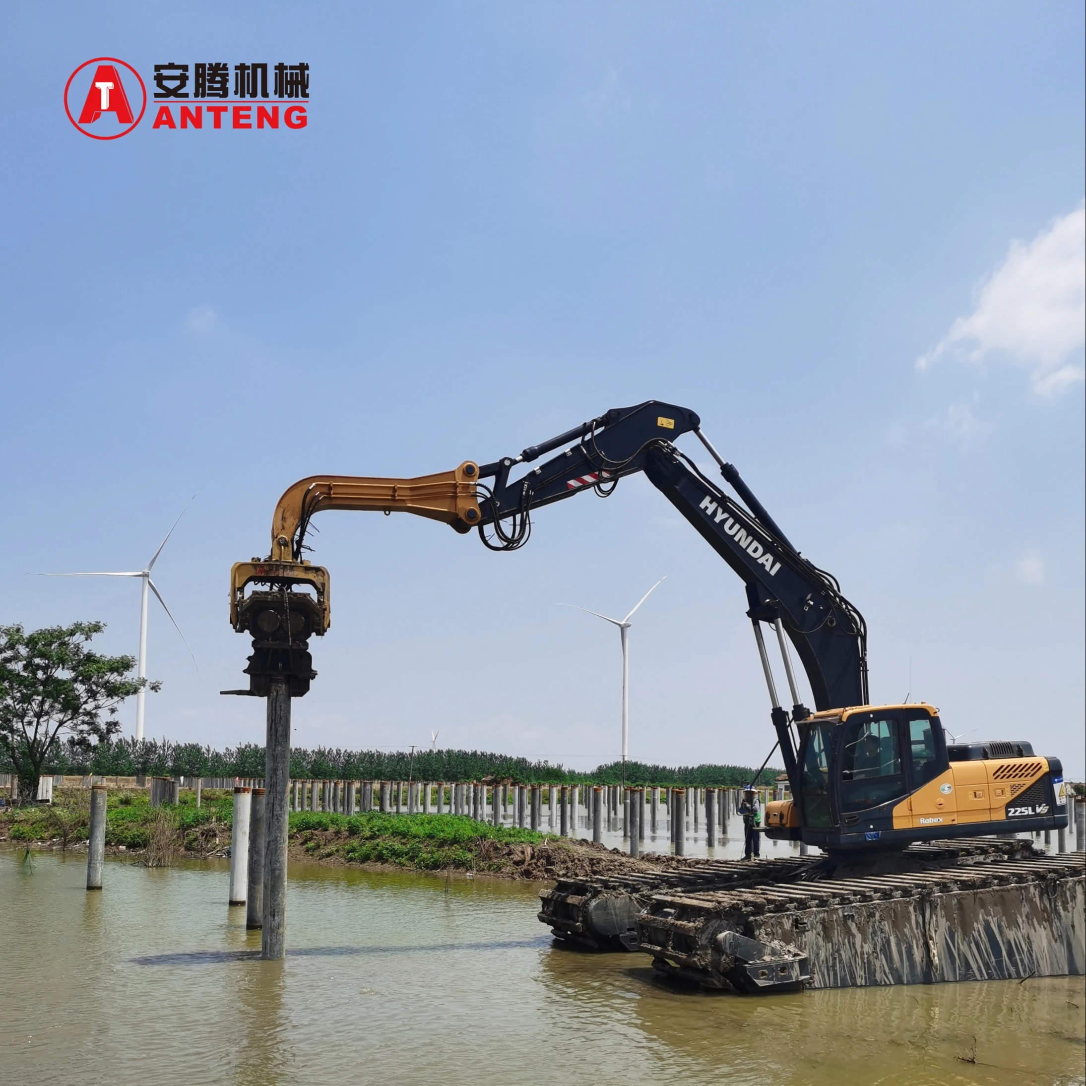 High Cost Performance hydraulic Top Grip Vibro Pile Hammer for 20-25 Ton Excavator