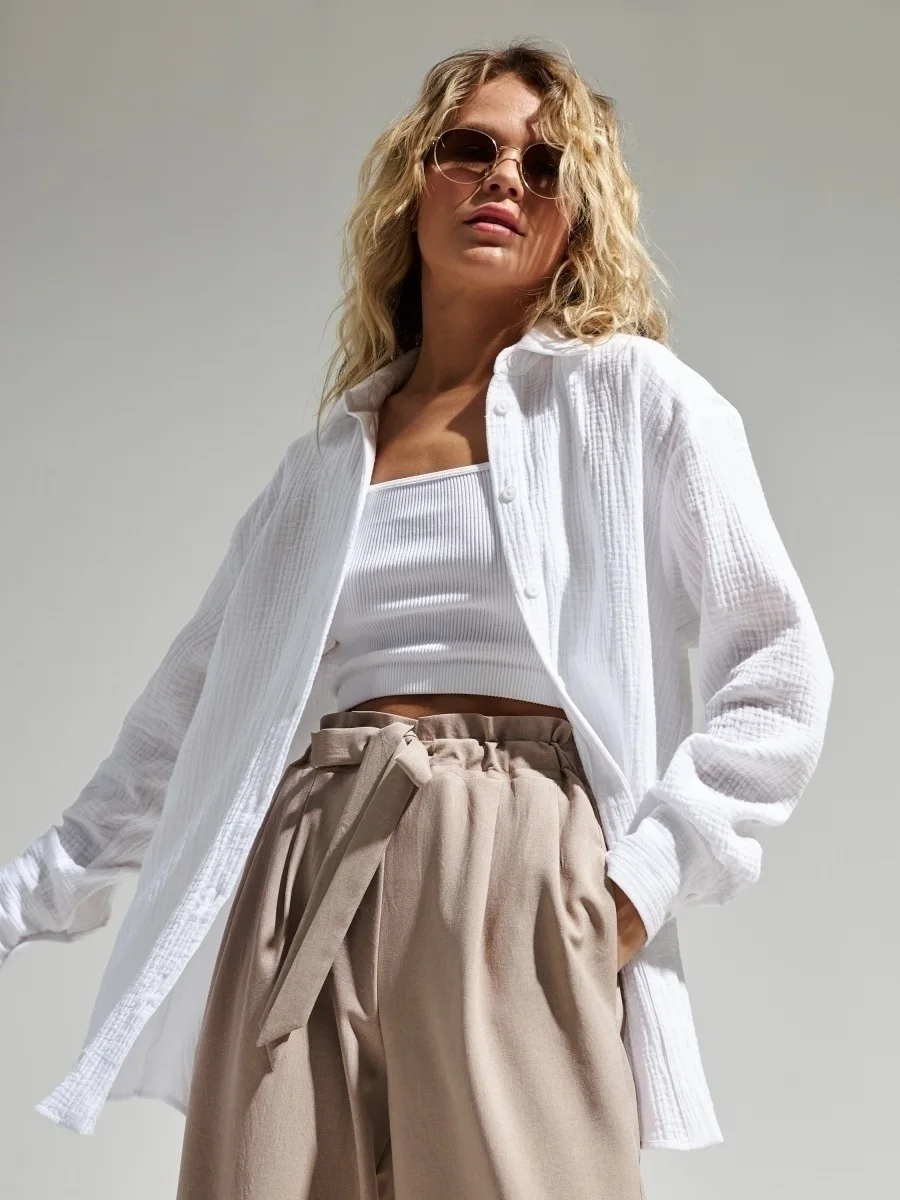 wholesale 2024 Spring Autumn New Long Sleeve Office Shirt Ladies Formal Tops Casual Blouses