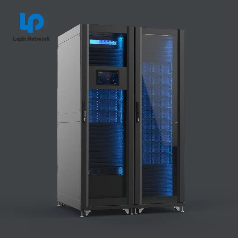ningbo lepin factory  custom glass door 42U  CAC  server rack IDC network cabinet  price list