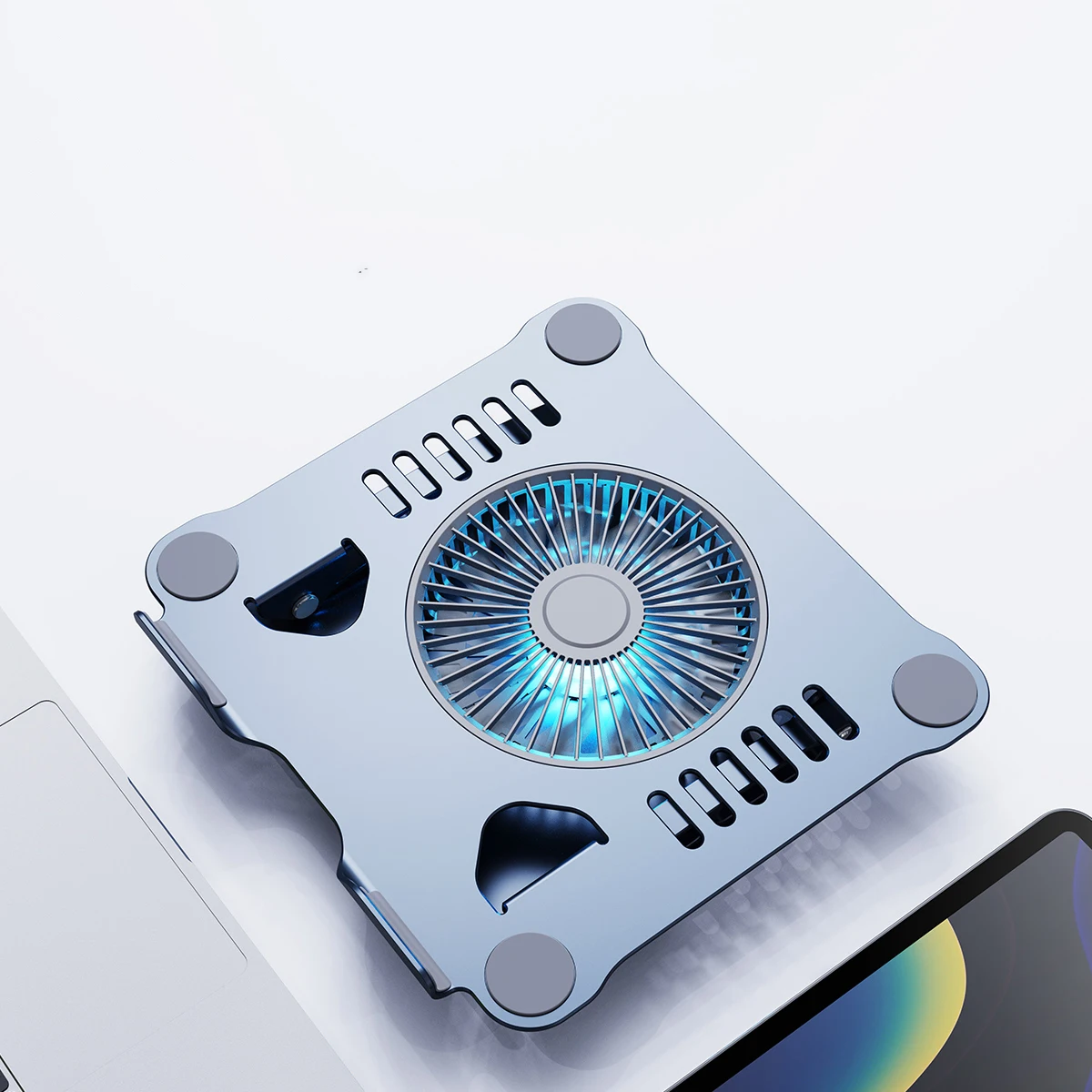 Factory Supply Metal Foldable Tablet PC Holder Free Standing Flexible Desktop Custom Vertical Portable Adjustable Laptop Stand