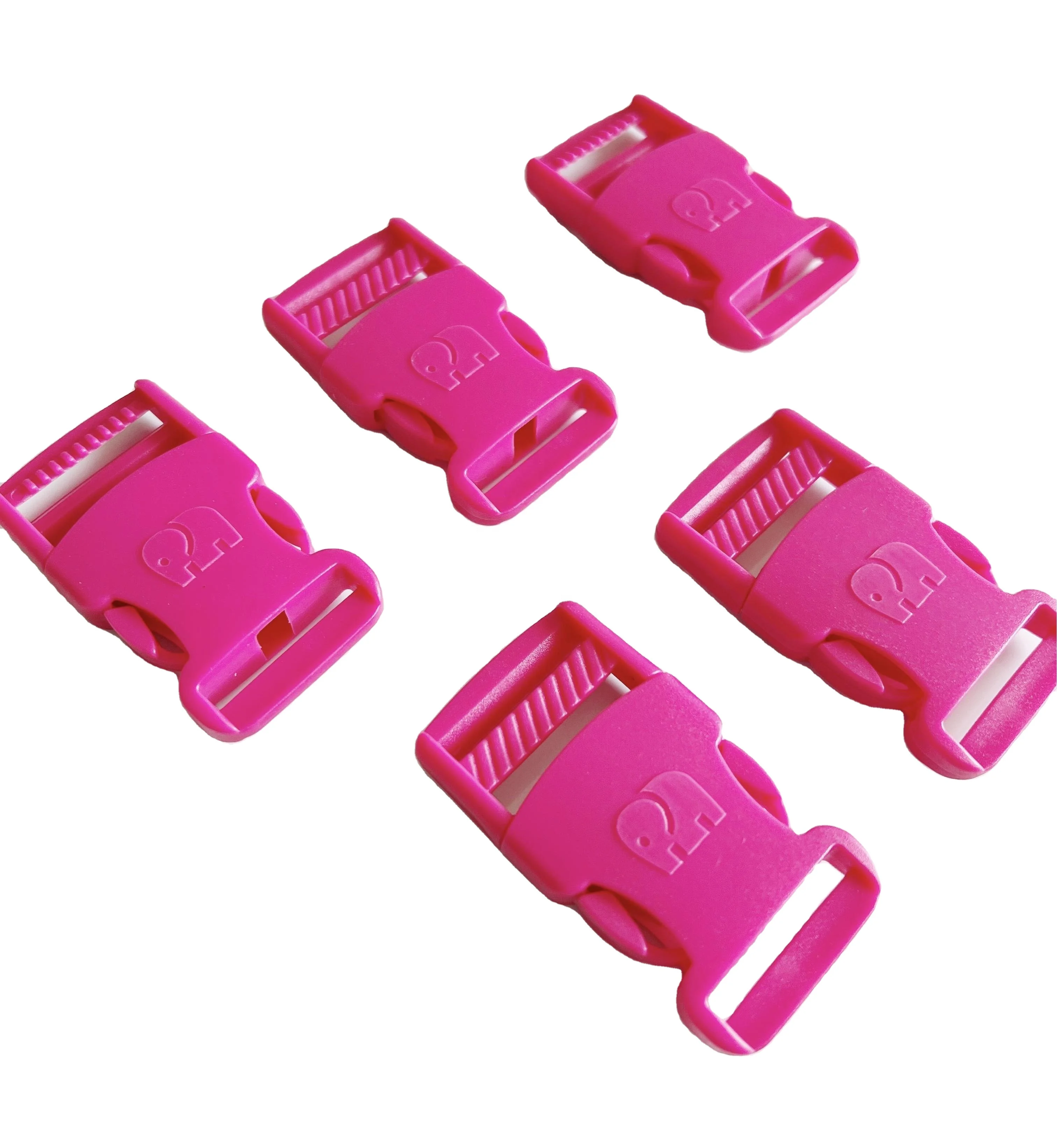 Colorful Backpacks Bag Strap Adjustment Buckle Pet Collar Plastic Side Release Buckles Embossed logo buckle