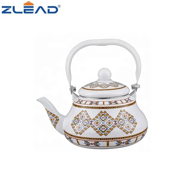 TK121 Large Enamel Teapot Stainless Steel Teapot Handle Kettle