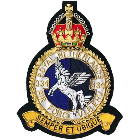 
 Королевские пластыри ВВС Нидерландов RNLAF 334, семена эскадрильи, пластырь из бутонов  