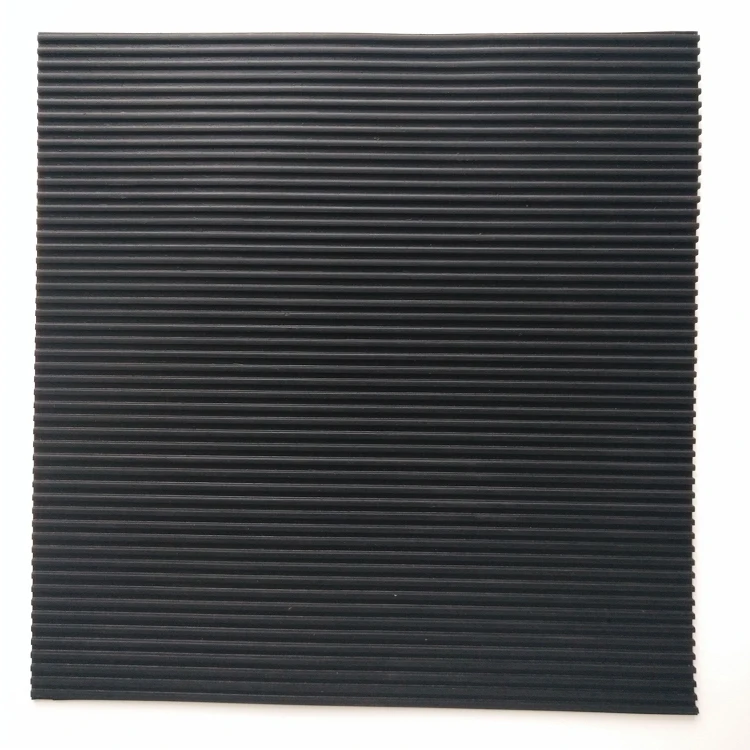 
Industry corrugated fine ribbed rubber floor mat 