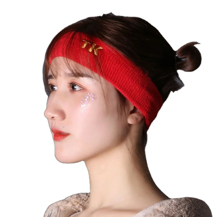 High Quality Custom Fitness Elastic Sweatband Printing Logo Head Band Anti Slip Sweat Sports Yoga Headband