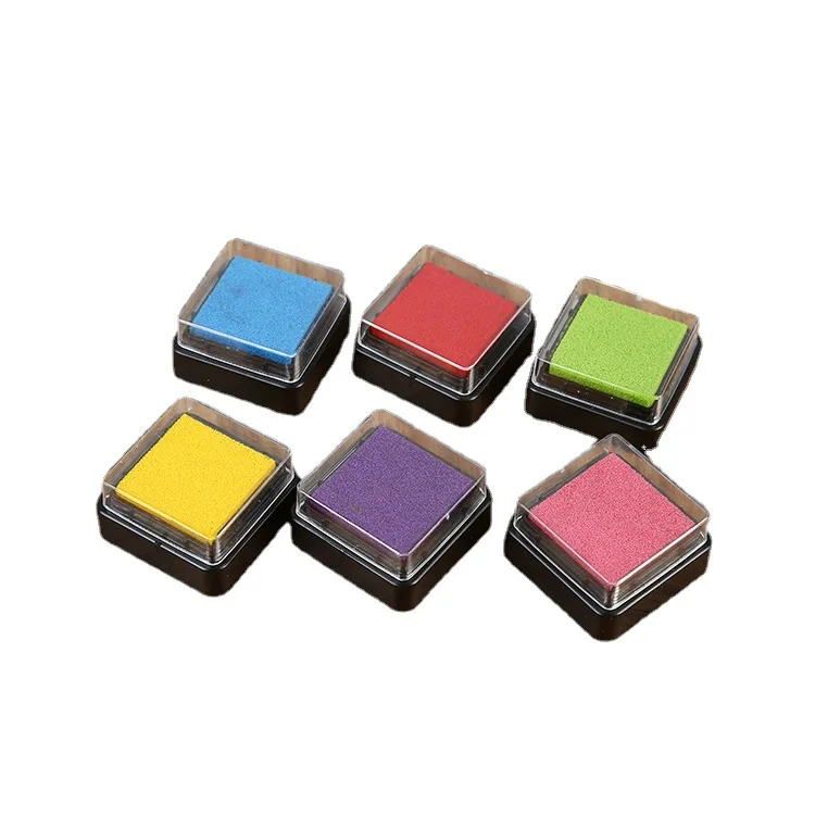 Factory Direct Supply 3 * 3cm DIY Journal decoration color finger painting inkpad stamp pad