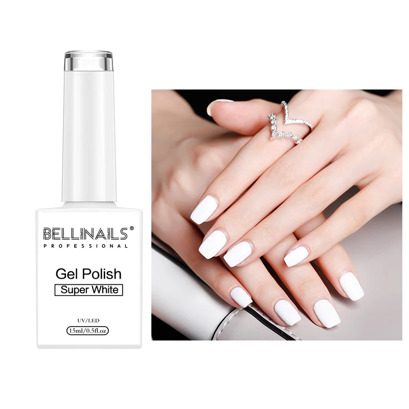 Bellinails Chinese Factory Private Custom Uv Nail Gel Private Label Painting Super White And Black Nail Art Polish