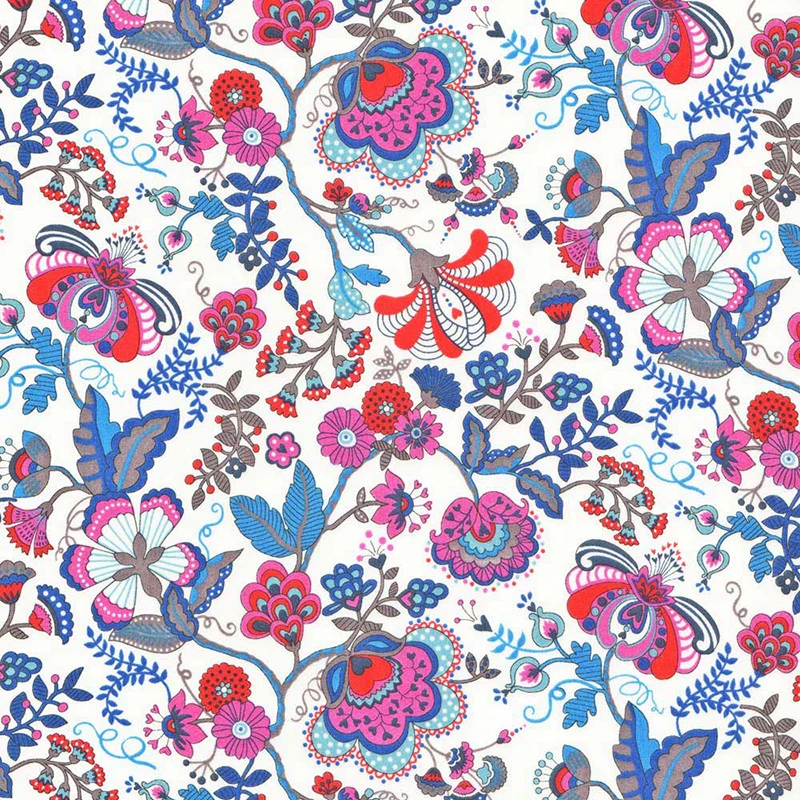 Accept Custom Designs Digital Printing Liberty London Fabric Cotton Lawn Custom Floral Tana Lawn Cotton Fabric for dress