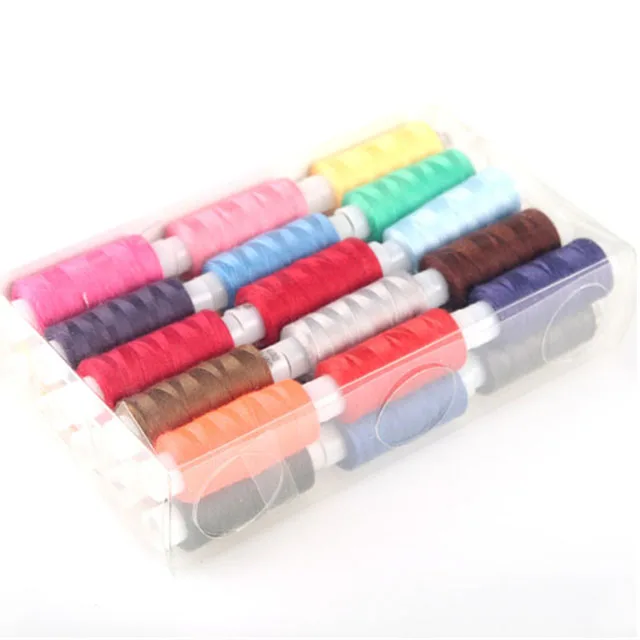 factory direct  hot selling  200m assorted  100%  spun polyester sewing thread