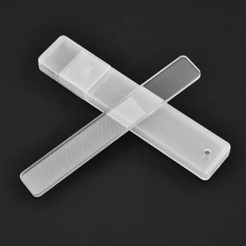 
2020 hot sale high quality new design premium durable glass nail shiner for natural nails logo printing custom in Japan 