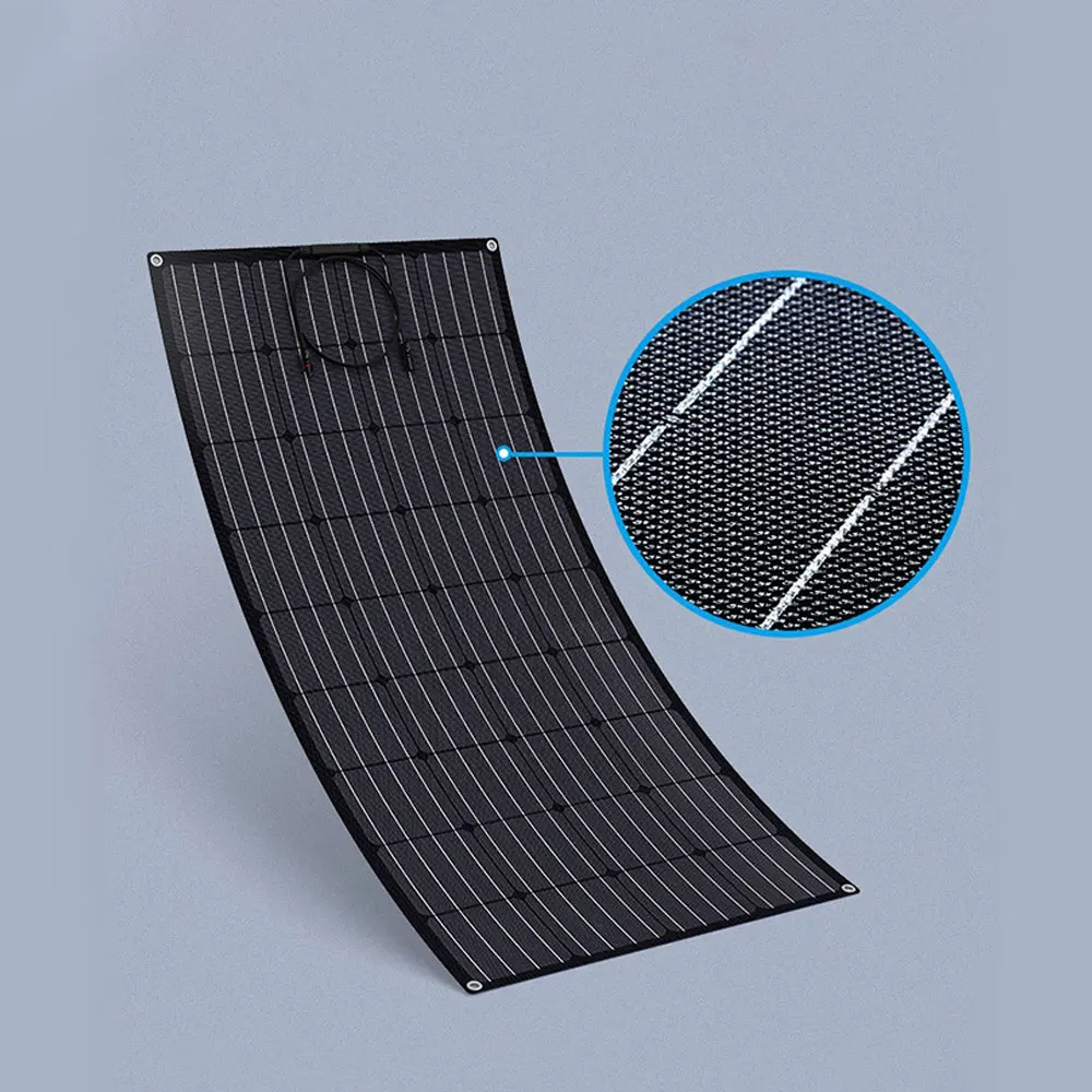 300w custom ETFE monocrystalline photovoltaic solar panel flexible for travel tourism roof yacht