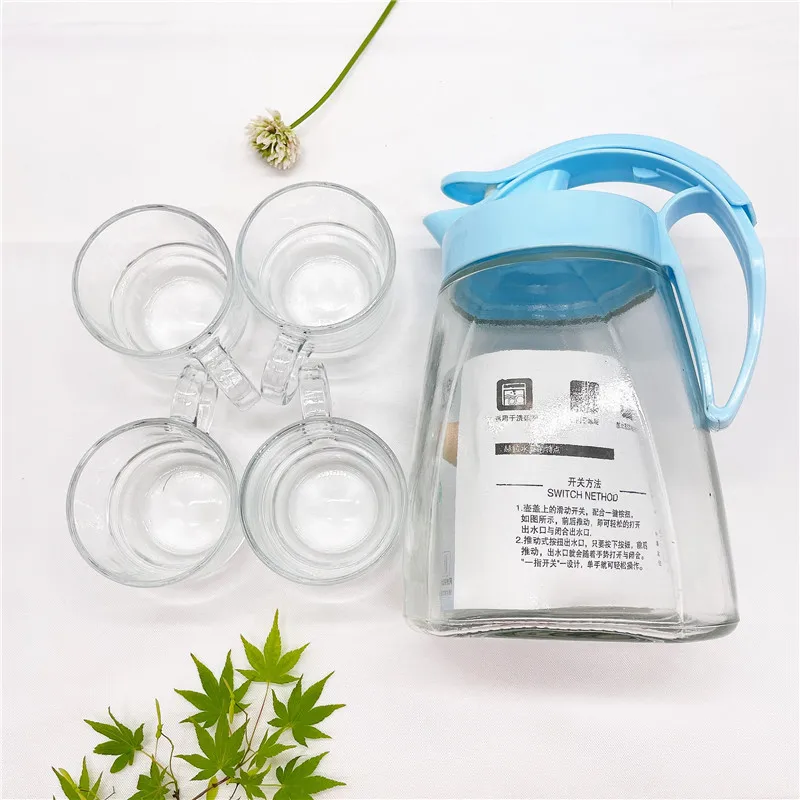 Quality Assurance Cold Drinking Water Jug Hera cold water bottle 6 piece set with shelf   Large Capacity Water Bottle