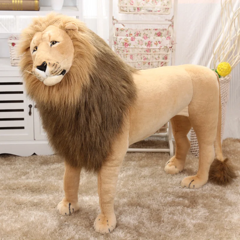 HOT Selling Large Size Plush lion Stuffed Toy Realistic Soft Toys