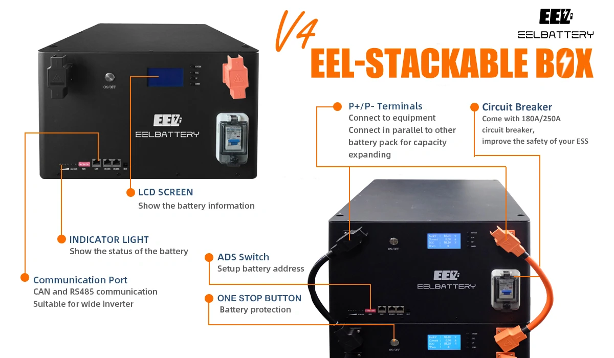 EEL V4  battery box Sandro 48v 280ah with EVE 280K lithium ion battery Cells solar panels energy diy not assembled