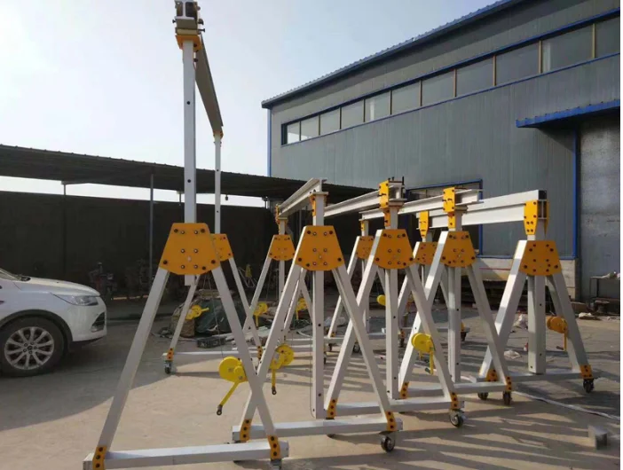 1t 2t 3t 5t aluminum light movable portable a frame gantry crane for sale