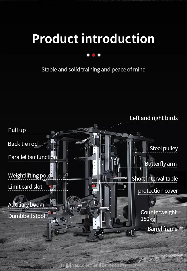 Sports Equipment Fitness Smith Machine Multi Functional Rack Squat