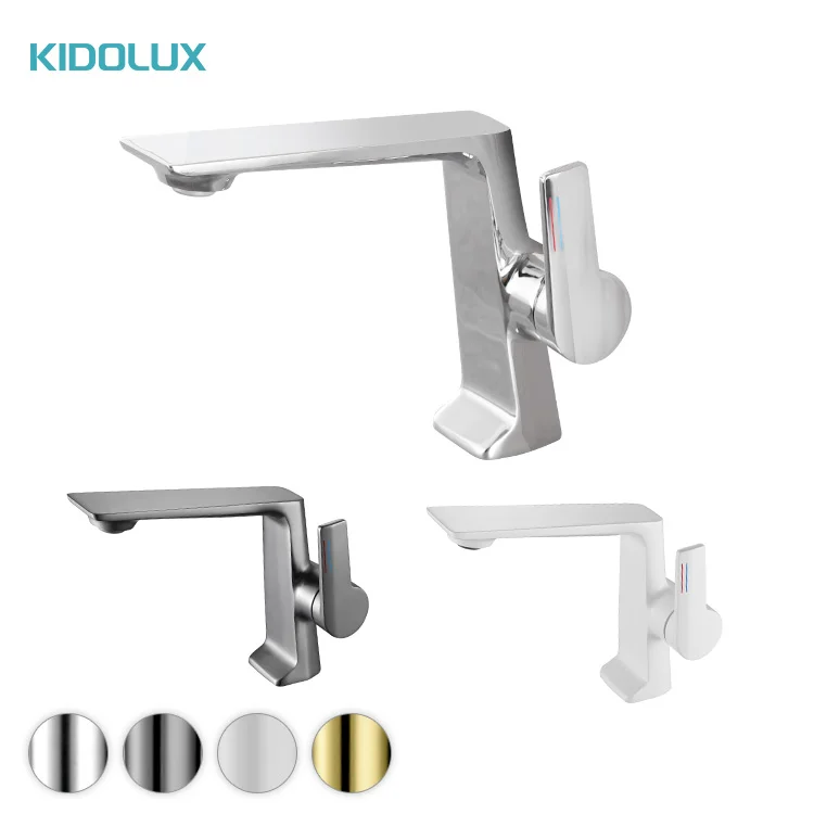 Kidolux Chrome Plated Bathroom Brass Basin Sinks Faucet Taps Griferia Torneira Robinet Banheiro Manufacturer Basin Mixer