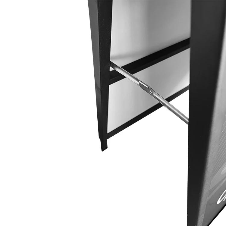 Economic outdoor double side black steel a frame poster advertising pavement sidewalk sign display stand