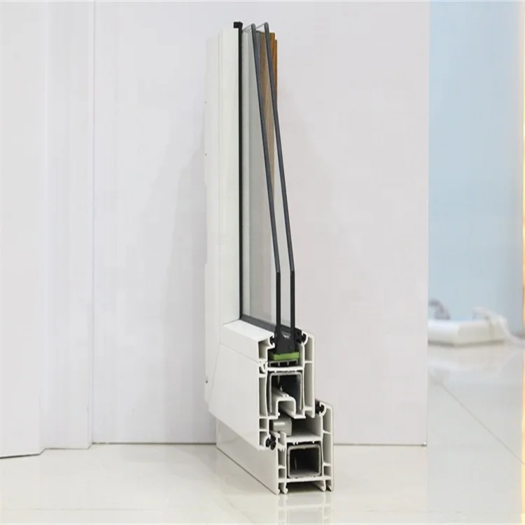 Minglei upvc profile windows double glazed tempered glass upvc double casement window