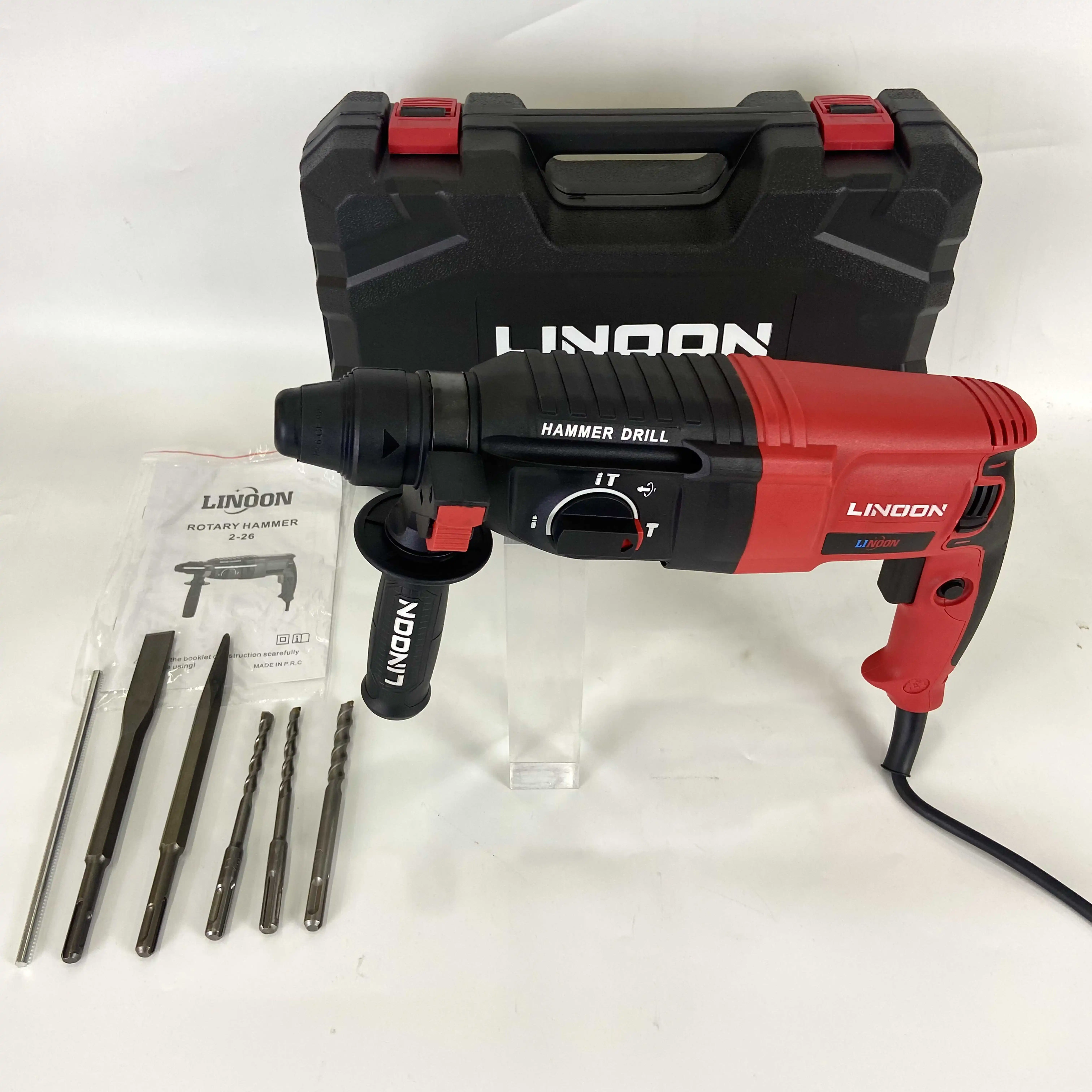 LINOON SDS plus 26 mm quality impact tools 850w rotary hammer 26mm hammer drill power tools