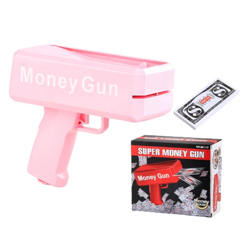 New Trending Toys Kids Party Gifts Guns Gold Real Big Rain Gun Cash Shooting Games Funny Cash Spraying Money Gun Shooter