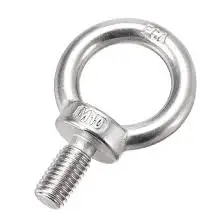 A2 A4 Stainless Steel Bolt Fasteners 6mm 8mm 10mm 12mm Threaded Eye Bolt with Polishing Finish GB Standard Hex Bolt