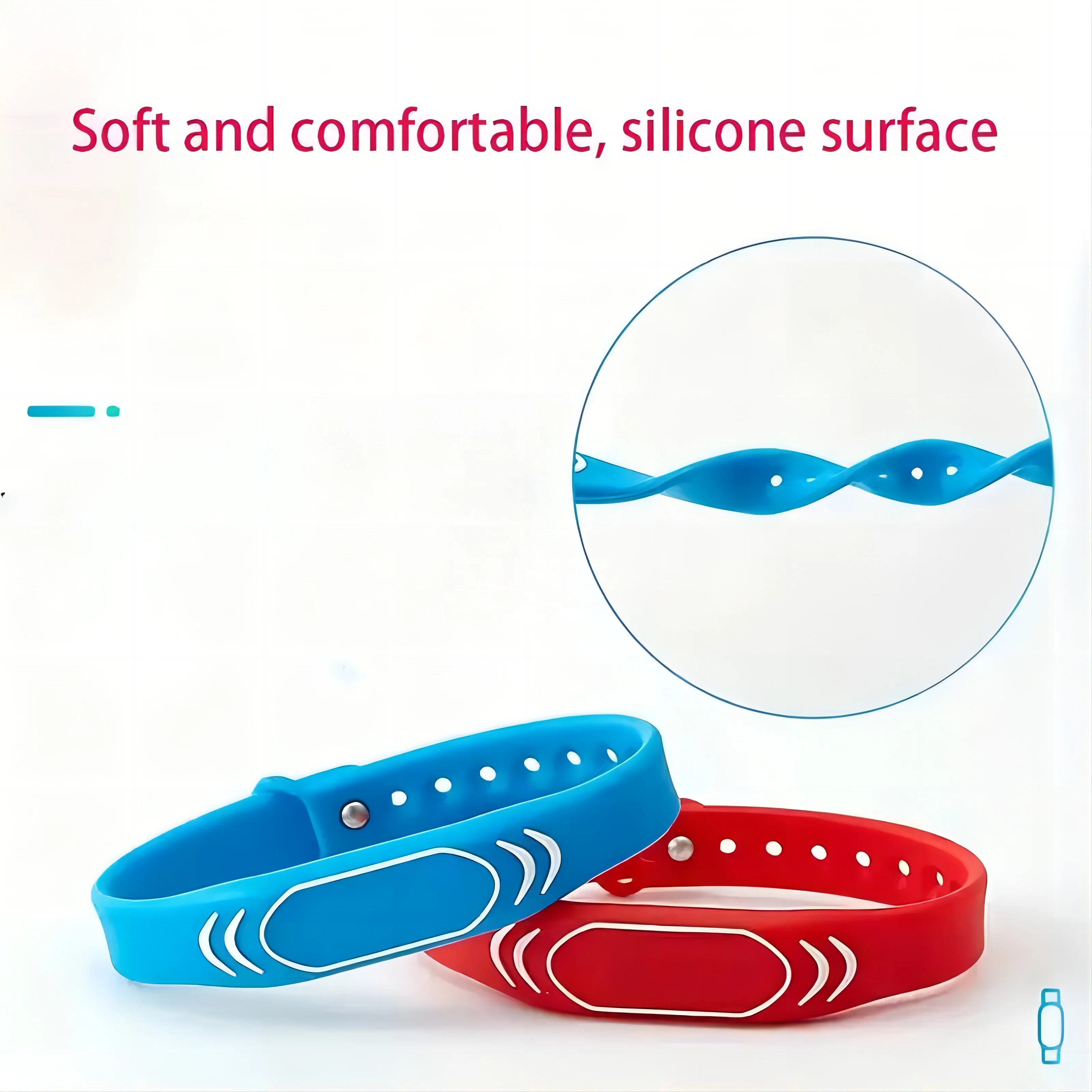 RFID NFC Silicone Wristband Patient Medical HF LF  UHF Bracelet