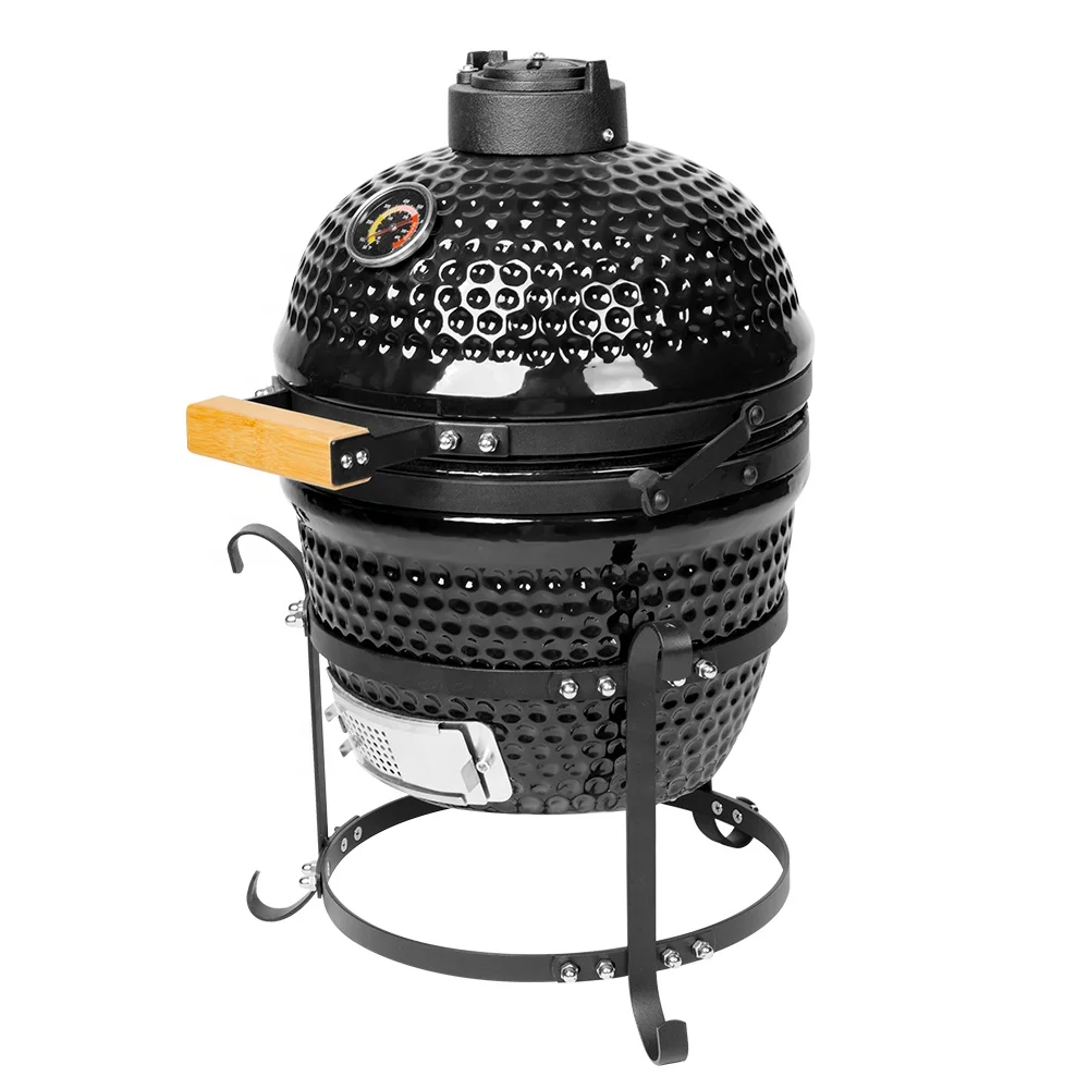 SEB KAMADO Black 13 inch Komodo Grill Braai Steel Egg Bbq Parrilla Patio Grill Kamado Mini