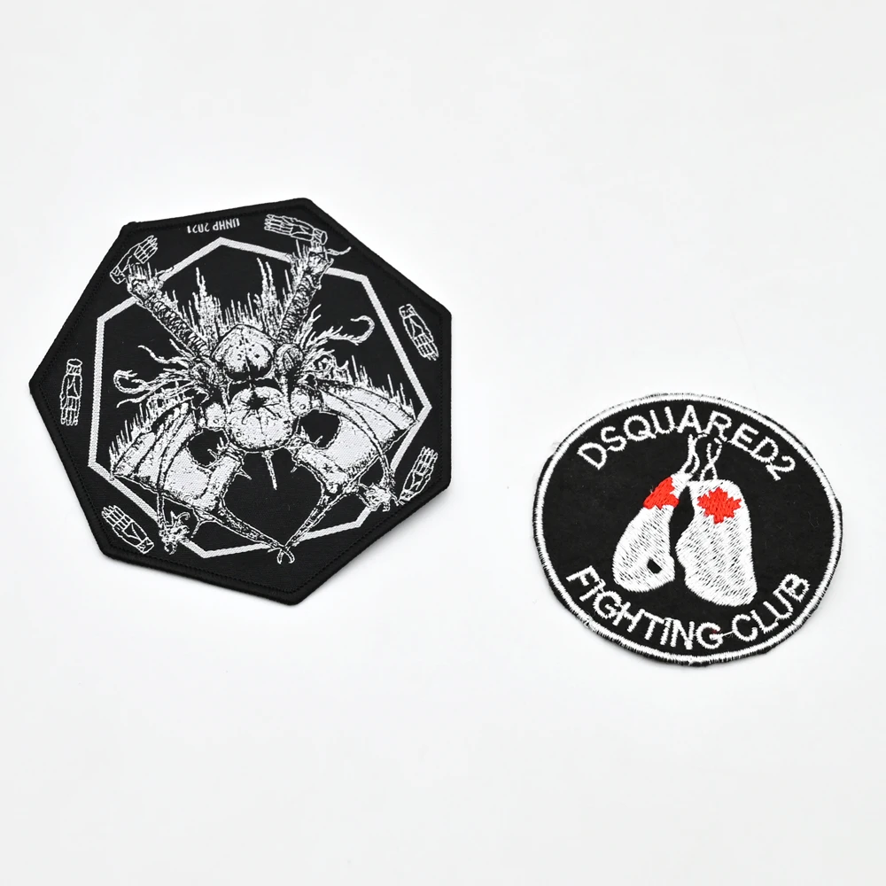 Custom Woven Badges Wholesale Custom Logo Gold Metallic Thread Woven Patches for Clothing