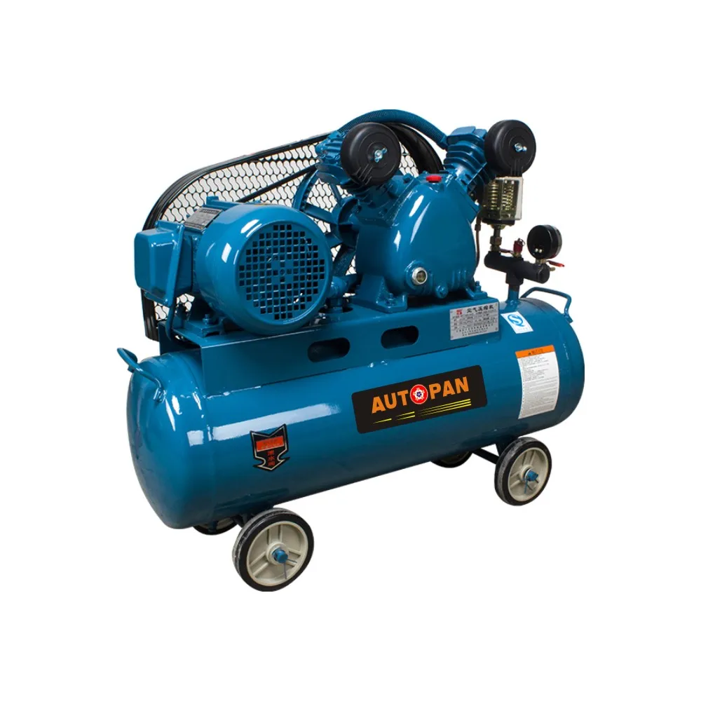Best price mobile  cylinder  piston belt driven air compressor with wheels