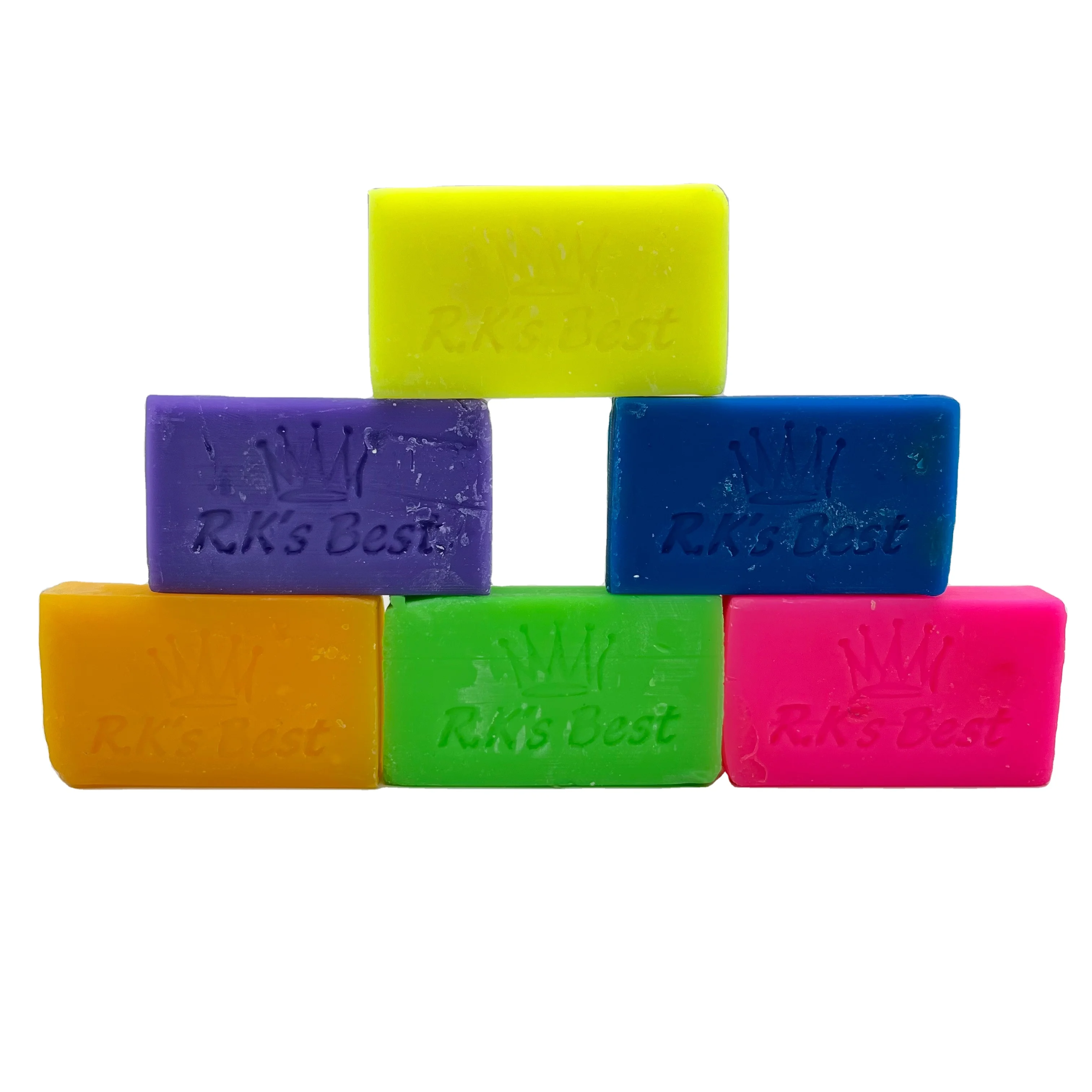 Wholesale Renbo Multipurpose Soap 6x90g for Clothes Stain Removal Lathering PNG Market Mixed Colors Laundry Soap Rainbow 6 Pack