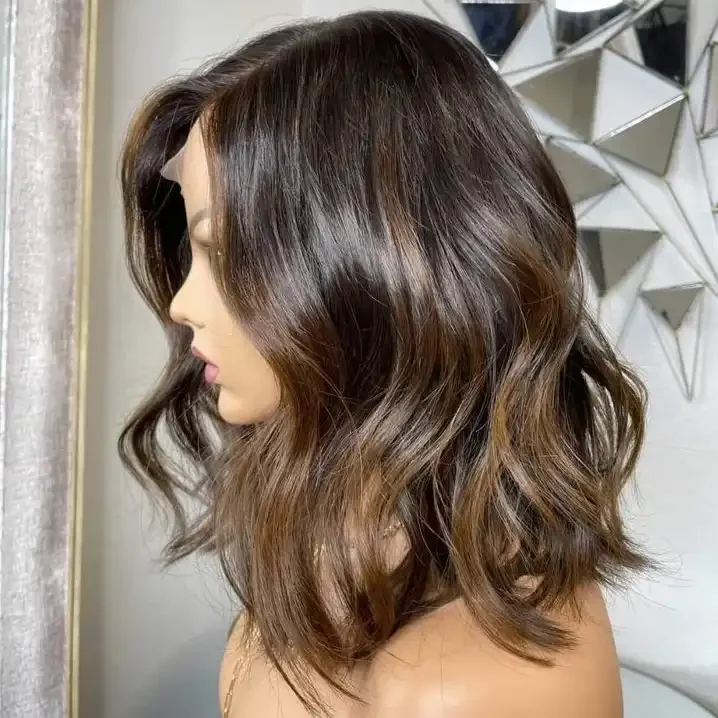 100% european silk top human hair topper Jewish wig Air dries straight Full Lace wig